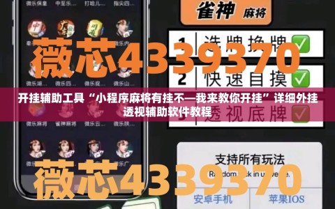开挂辅助工具“小程序麻将有挂不—我来教你开挂”详细外挂透视辅助软件教程