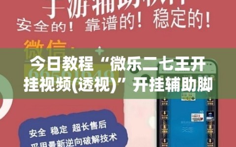 今日教程“微乐二七王开挂视频(透视)”开挂辅助脚本+详细开挂安装教程