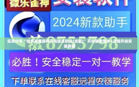 实测分享“微乐湖南麻将开挂版本软件(透视)”开挂辅助脚本+详细开挂安装教程