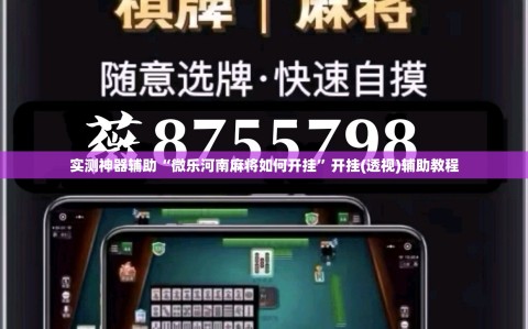 实测神器辅助“微乐河南麻将如何开挂”开挂(透视)辅助教程
