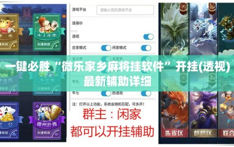 一键必胜“微乐家乡麻将挂软件”开挂(透视)最新辅助详细