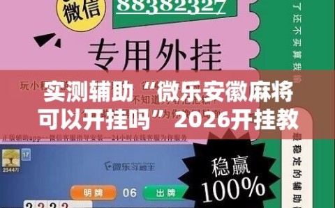 实测辅助“微乐安徽麻将可以开挂吗”2026开挂教程步骤