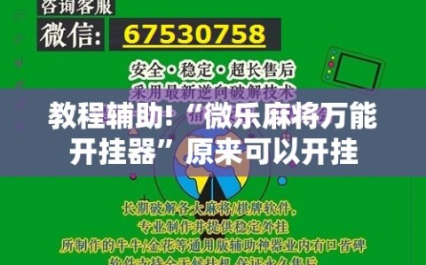 教程辅助!“微乐麻将万能开挂器”原来可以开挂