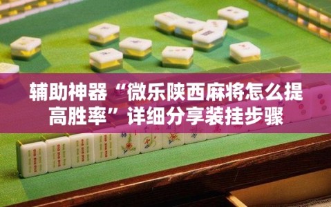 辅助神器“微乐陕西麻将怎么提高胜率”详细分享装挂步骤
