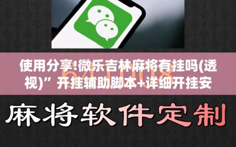 使用分享!微乐吉林麻将有挂吗(透视)”开挂辅助脚本+详细开挂安装教程