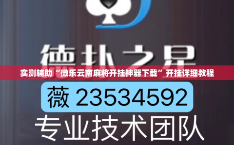 实测辅助“微乐云南麻将开挂神器下载”开挂详细教程