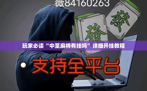 玩家必读“中至麻将有挂吗”详细开挂教程