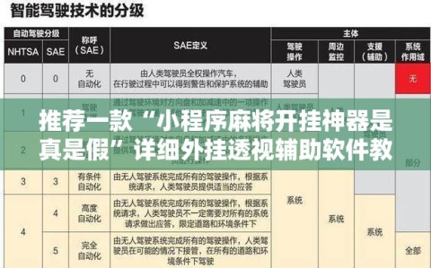 推荐一款“小程序麻将开挂神器是真是假”详细外挂透视辅助软件教程