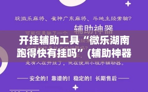 开挂辅助工具“微乐湖南跑得快有挂吗”(辅助神器)开挂详细教程