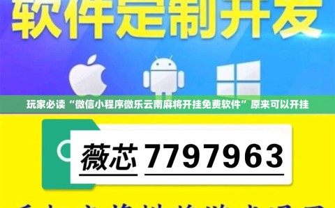 玩家必读“微信小程序微乐云南麻将开挂免费软件”原来可以开挂