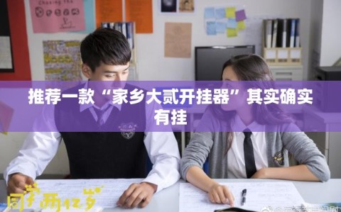 推荐一款“家乡大贰开挂器”其实确实有挂