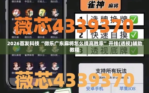 2026首发科技“微乐广东麻将怎么提高胜率”开挂(透视)辅助教程