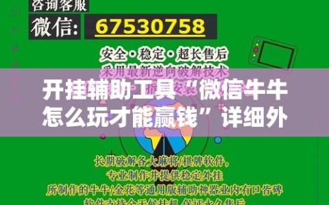 开挂辅助工具“微信牛牛怎么玩才能赢钱”详细外挂透视辅助软件教程