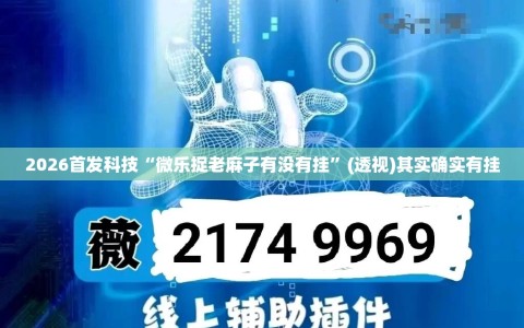 2026首发科技“微乐捉老麻子有没有挂”(透视)其实确实有挂