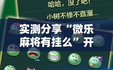 实测分享“微乐麻将有挂么”开挂辅助脚本+详细开挂安装教程