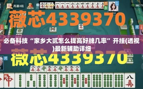 必备科技“家乡大贰怎么提高好牌几率”开挂(透视)最新辅助详细