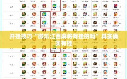 开挂技巧“微乐江西麻将有挂的吗”其实确实有挂