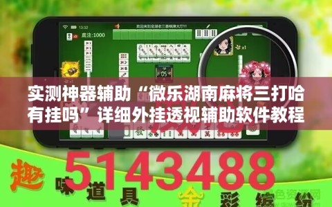 实测神器辅助“微乐湖南麻将三打哈有挂吗”详细外挂透视辅助软件教程