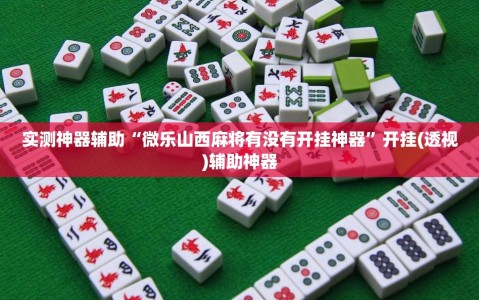 实测神器辅助“微乐山西麻将有没有开挂神器”开挂(透视)辅助神器