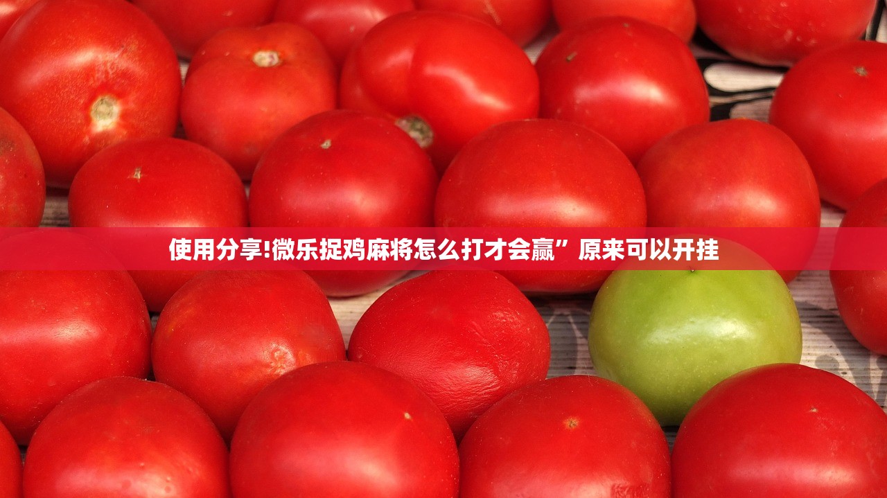 使用分享!微乐捉鸡麻将怎么打才会赢”原来可以开挂