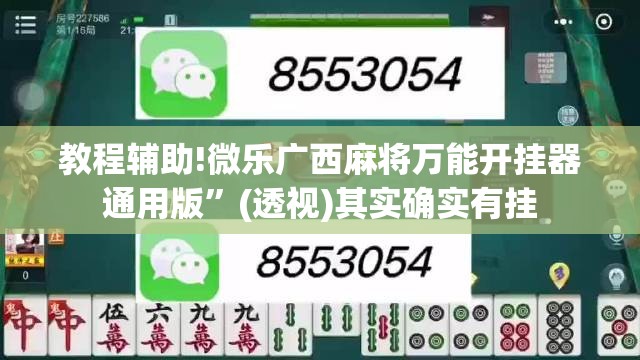 教程辅助!微乐广西麻将万能开挂器通用版	”(透视)其实确实有挂