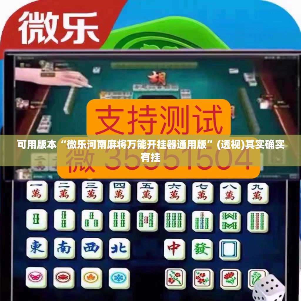 可用版本“微乐河南麻将万能开挂器通用版”(透视)其实确实有挂
