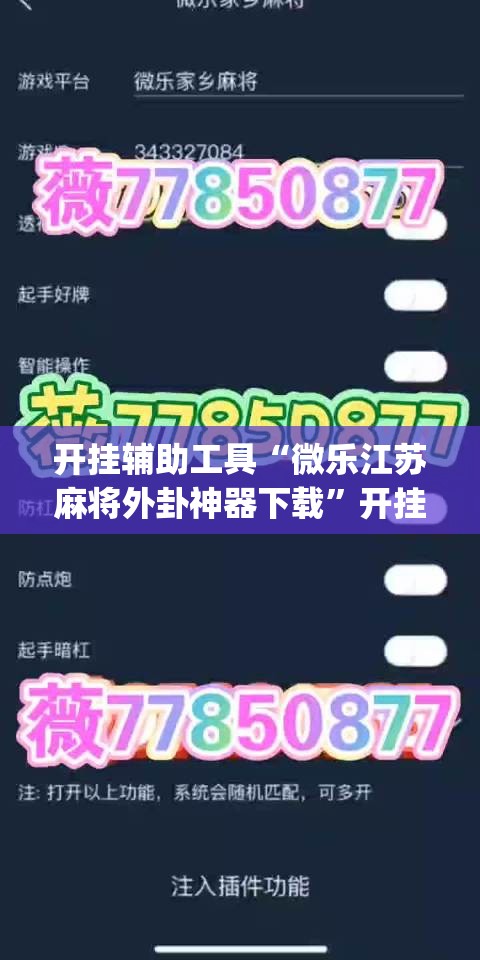 开挂辅助工具“微乐江苏麻将外卦神器下载”开挂(透视)最新辅助详细
