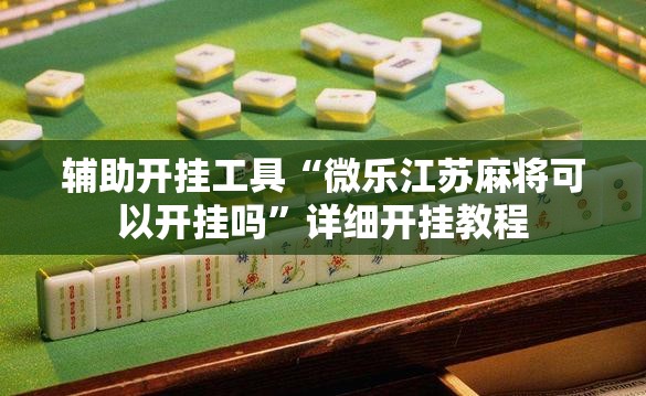 辅助开挂工具“微乐江苏麻将可以开挂吗”详细开挂教程