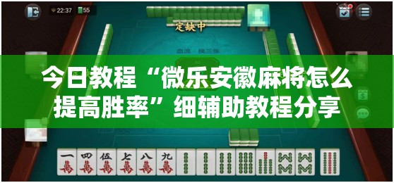 今日教程“微乐安徽麻将怎么提高胜率”细辅助教程分享