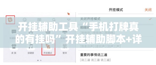 开挂辅助工具“手机打牌真的有挂吗”开挂辅助脚本+详细开挂安装教程