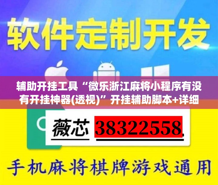 辅助开挂工具“微乐浙江麻将小程序有没有开挂神器(透视)”开挂辅助脚本+详细开挂安装教程
