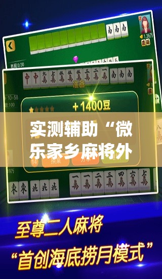 实测辅助“微乐家乡麻将外卦神器下载”开挂(透视)最新辅助详细