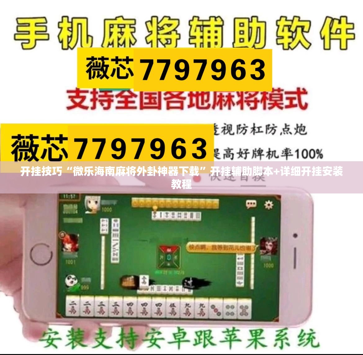 开挂技巧“微乐海南麻将外卦神器下载”开挂辅助脚本+详细开挂安装教程