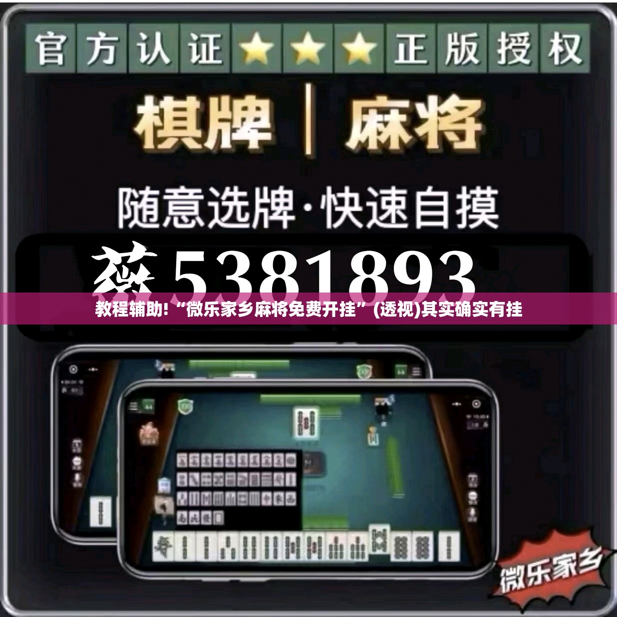 教程辅助!“微乐家乡麻将免费开挂”(透视)其实确实有挂