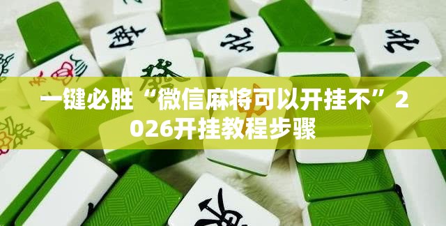 一键必胜“微信麻将可以开挂不”2026开挂教程步骤