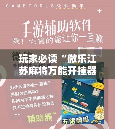 玩家必读“微乐江苏麻将万能开挂器通用版”开挂详细教程