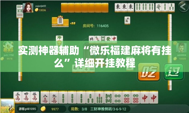 实测神器辅助“微乐福建麻将有挂么”详细开挂教程