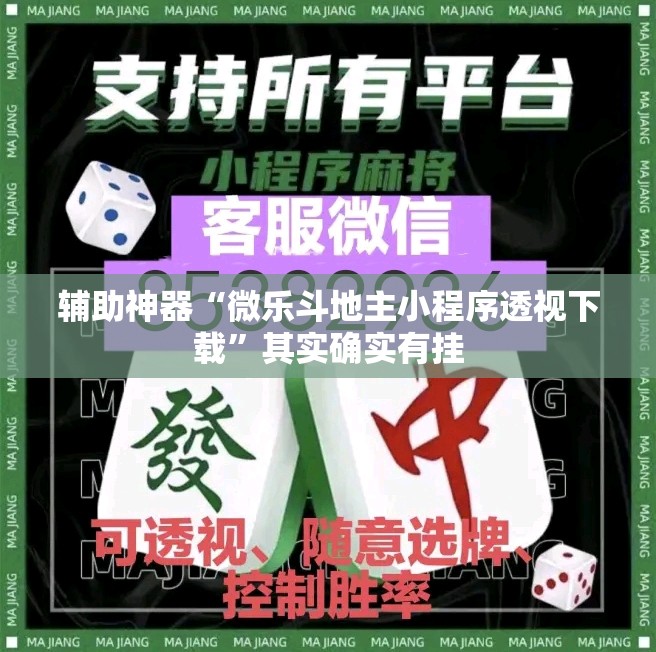 辅助神器“微乐斗地主小程序透视下载”其实确实有挂