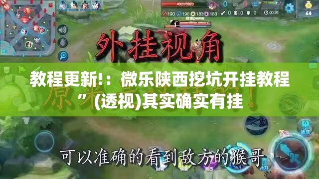 教程更新!：微乐陕西挖坑开挂教程”(透视)其实确实有挂