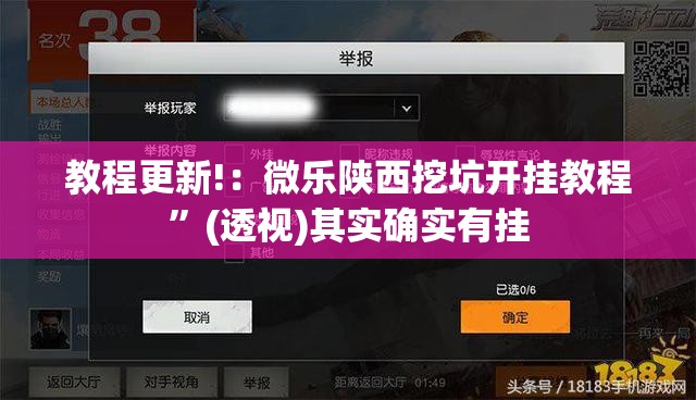 教程更新!：微乐陕西挖坑开挂教程”(透视)其实确实有挂