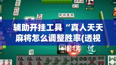 辅助开挂工具“真人天天麻将怎么调整胜率(透视)”开挂辅助脚本+详细开挂安装教程