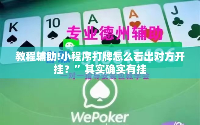 教程辅助!小程序打牌怎么看出对方开挂？”其实确实有挂