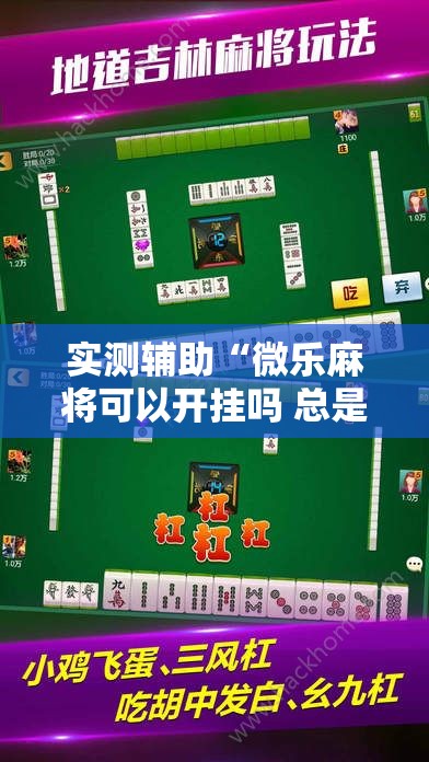 实测辅助“微乐麻将可以开挂吗 总是输”开挂详细教程