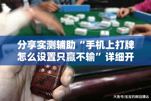 分享实测辅助“手机上打牌怎么设置只赢不输”详细开挂教程