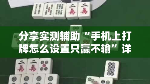 分享实测辅助“手机上打牌怎么设置只赢不输”详细开挂教程