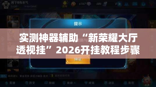 实测神器辅助“新荣耀大厅透视挂”2026开挂教程步骤