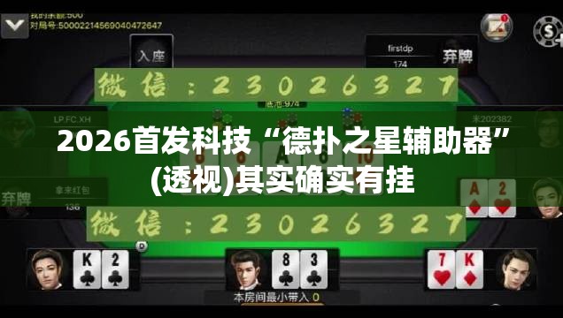 2026首发科技“德扑之星辅助器”(透视)其实确实有挂