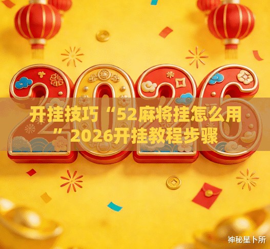 开挂技巧“52麻将挂怎么用”2026开挂教程步骤