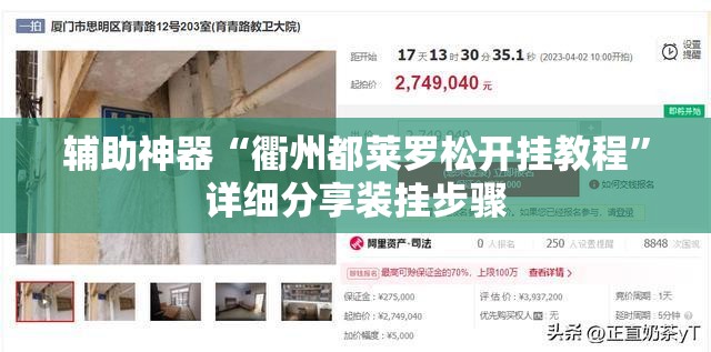 辅助神器“衢州都莱罗松开挂教程”详细分享装挂步骤