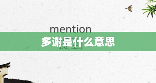 多谢是什么意思